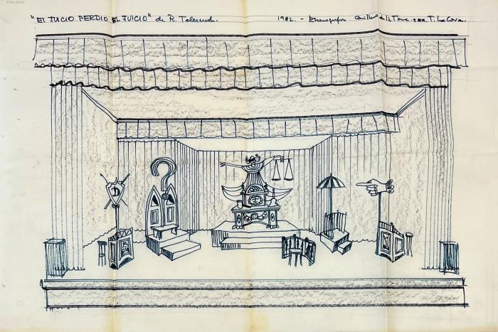 Boceto de Escenografía.