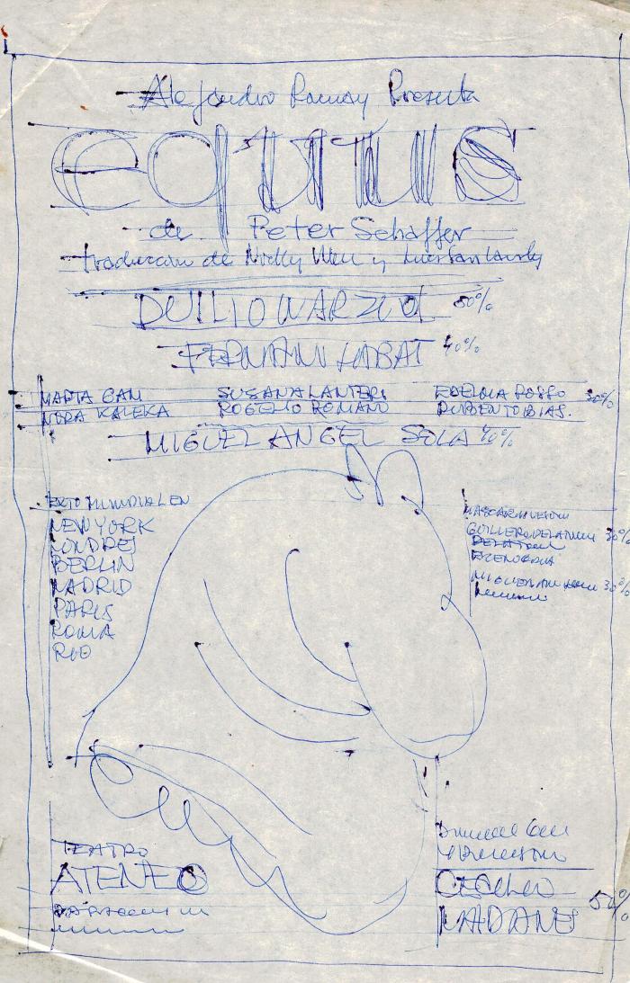 Boceto de Escenografía.