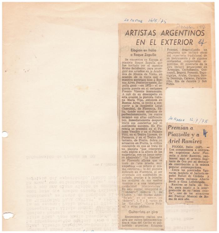 Articulo de prensa. 