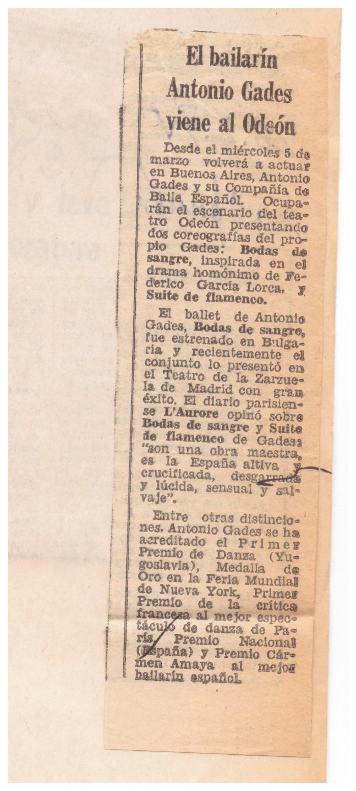 Articulo de prensa. 