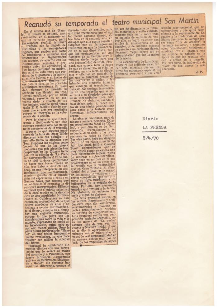 Articulo de prensa. 