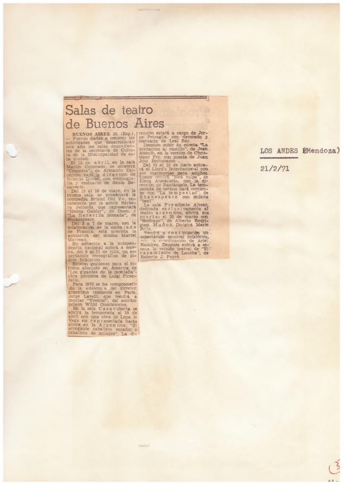 Articulo de prensa. 
