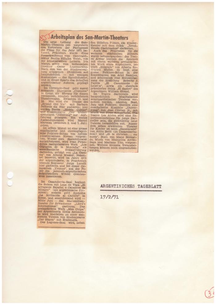 Articulo de prensa.  