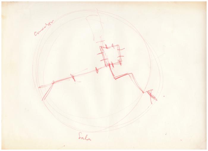 Boceto de escenografía.