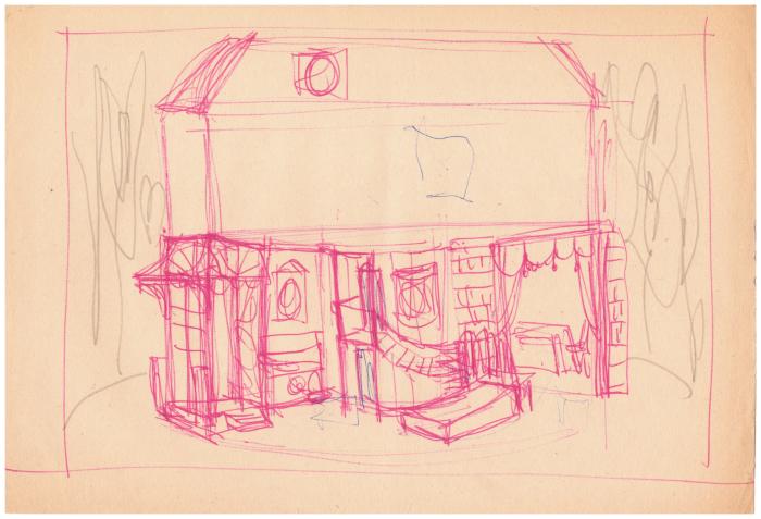 Boceto de escenografía. 