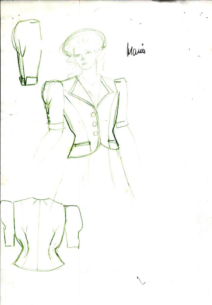 Boceto de vestuario.