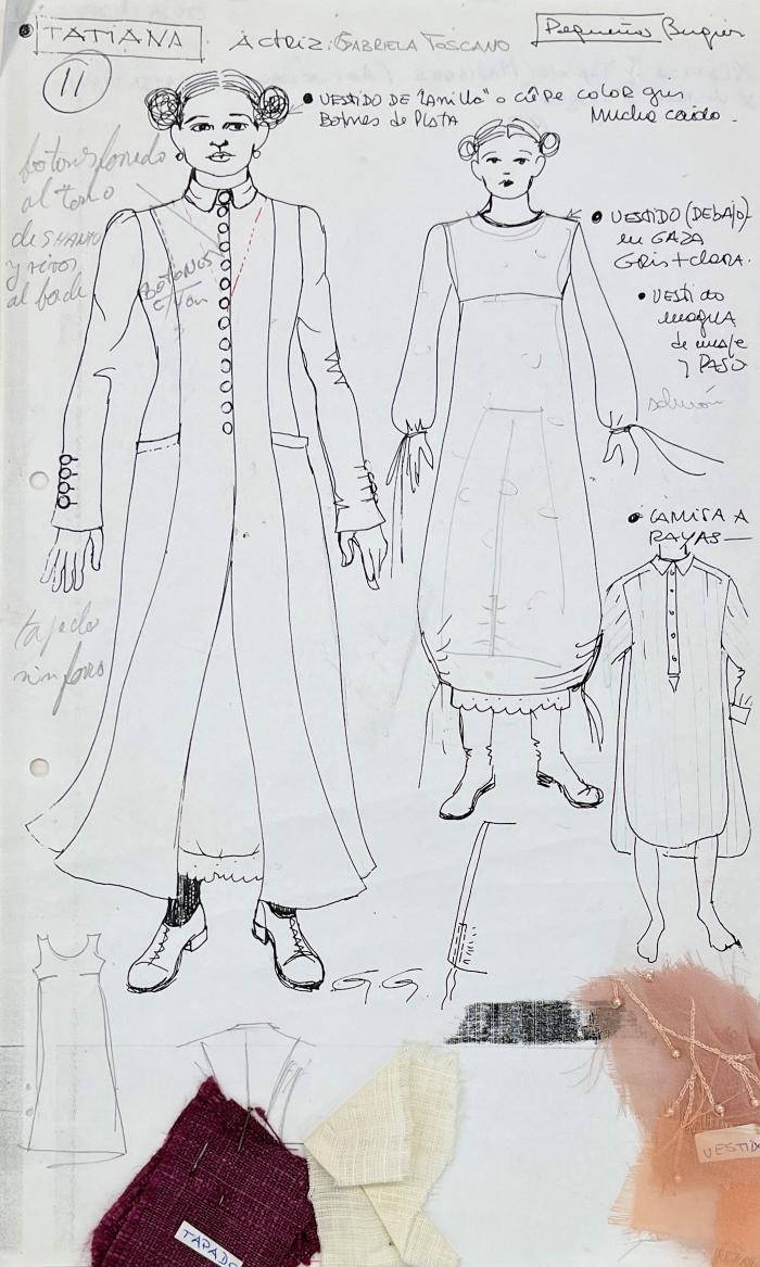 Figurín de Vestuario.  
