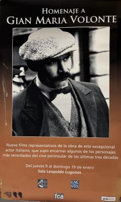 Afiche de Homenaje a Gian María Volonté.