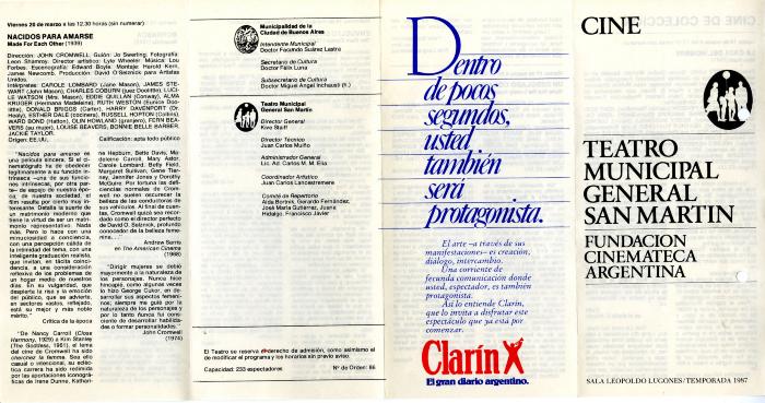 Programa de cine: Cine de Colección