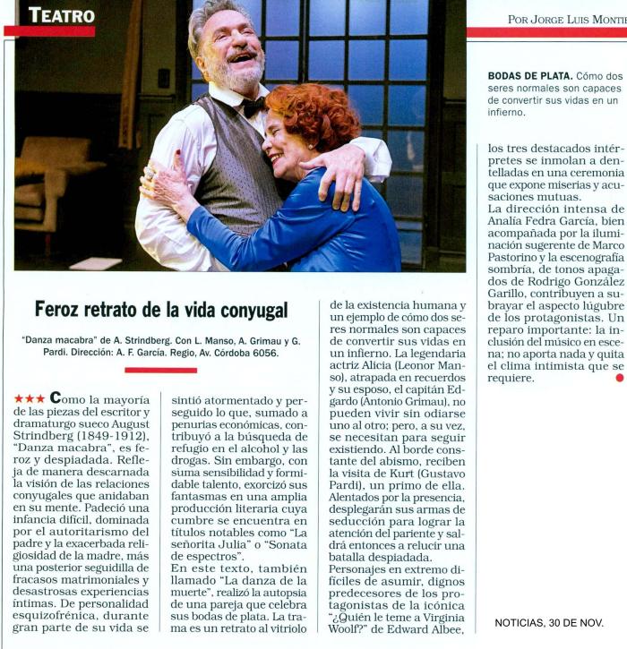 Prensa: Danza macabra  