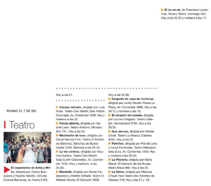 Prensa: La vis cómica.           