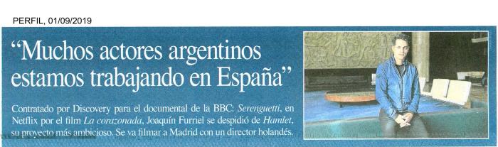 Prensa: Hamlet.    
