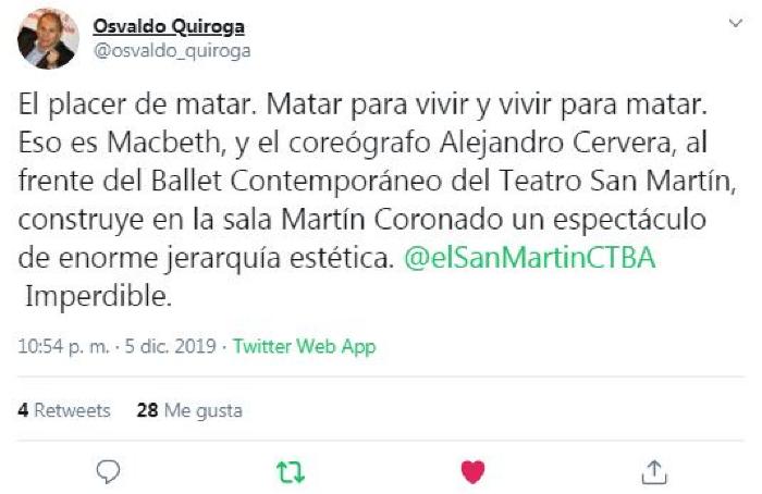 Prensa: Macbeth.     