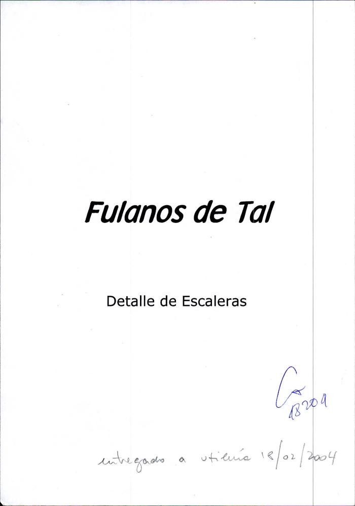 Plano de Escenografía.