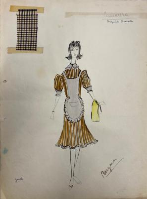 Figurín de vestuario.