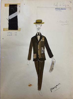 Figurín de vestuario.