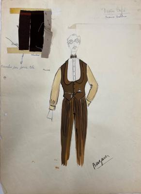 Figurín de vestuario.