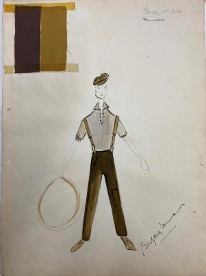 Figurín de vestuario.