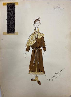 Figurín de vestuario.