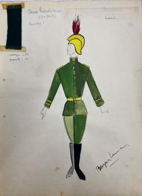 Figurín de vestuario.