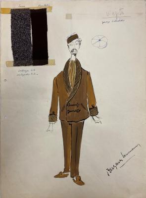 Figurín de vestuario.