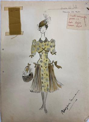 Figurín de vestuario.