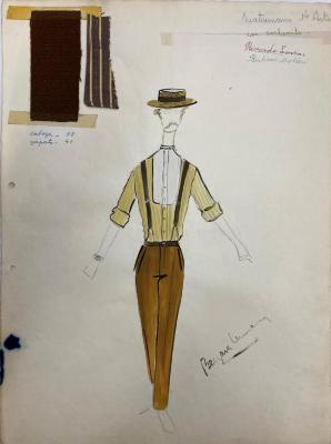 Figurín de vestuario.