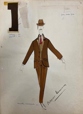 Figurín de vestuario.