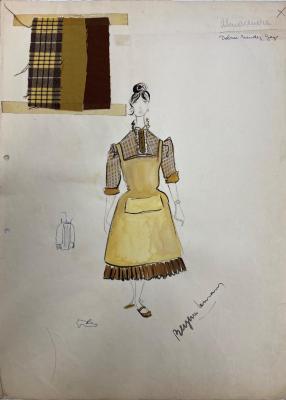 Figurín de vestuario.