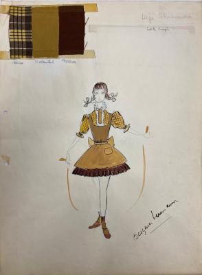 Figurín de vestuario.