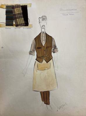 Figurín de vestuario.
