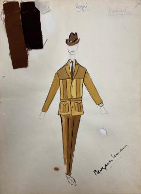 Figurín de vestuario.