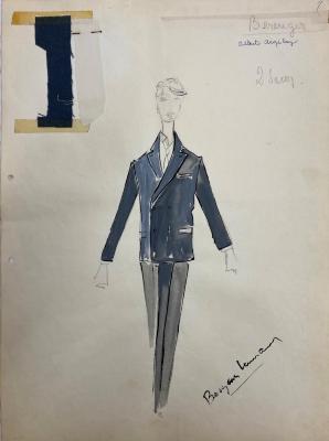 Figurín de vestuario.