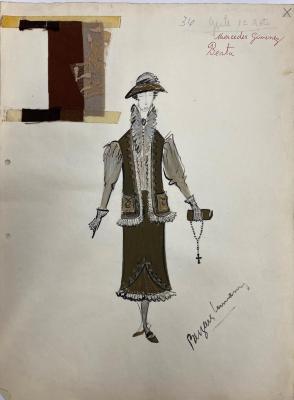 Figurín de vestuario.
