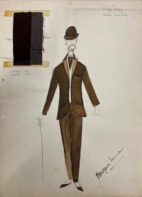 Figurín de vestuario.