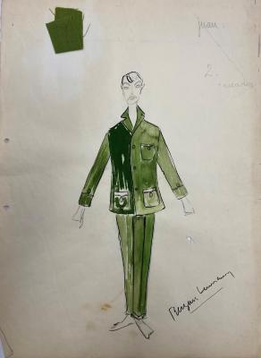 Figurín de vestuario.