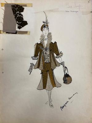 Figurín de vestuario.