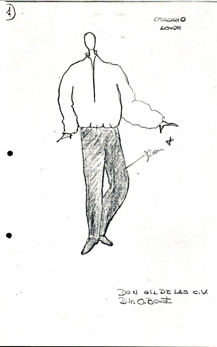 Boceto de vestuario.