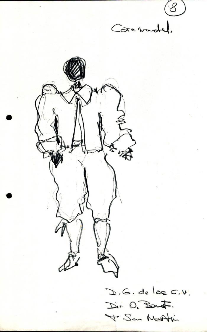 Boceto de vestuario.