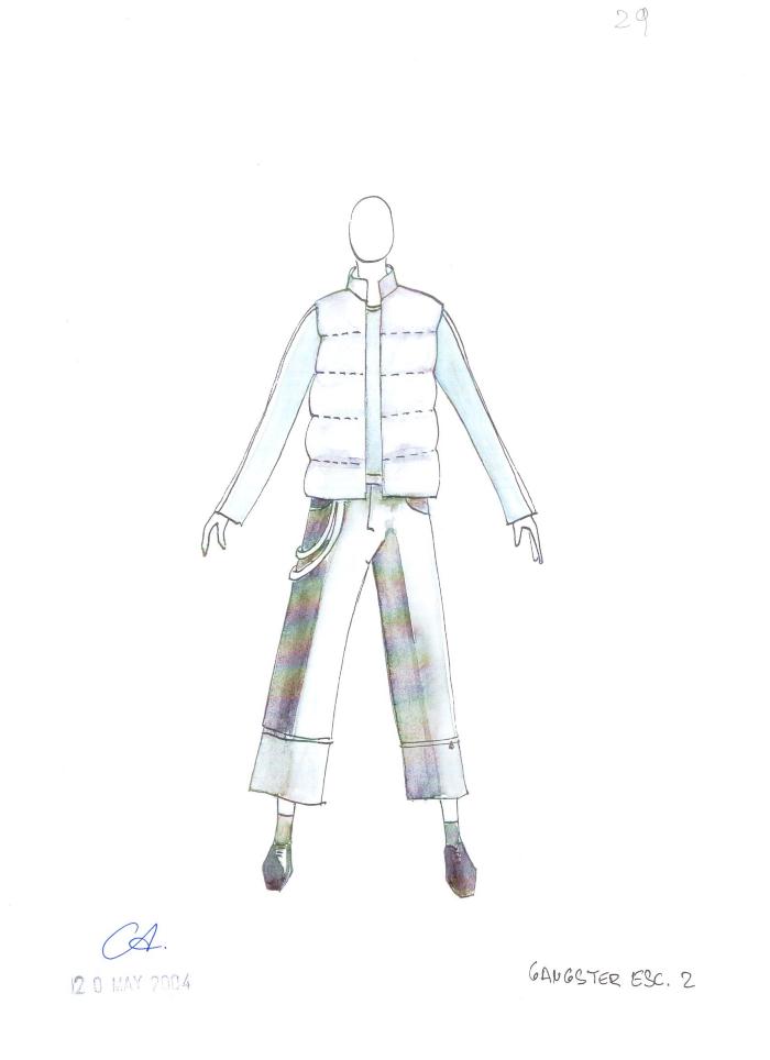 Figurín de vestuario.