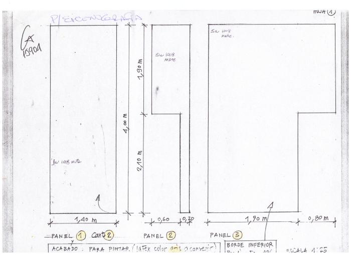 Planos de escenografía.