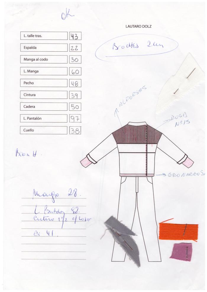 Boceto de Vestuario. 