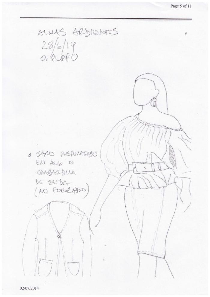 Figurín de Vestuario. 