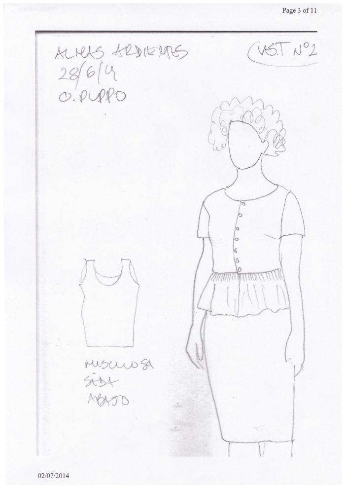 Figurín de Vestuario. 