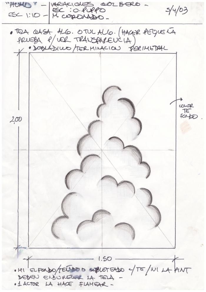 Boceto de Escenografía.   