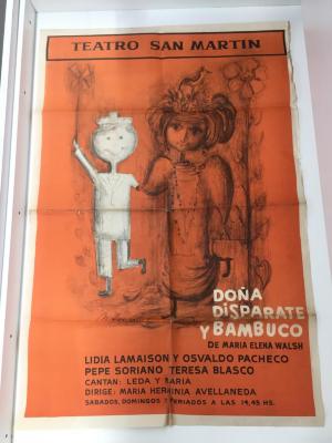 Afiche de Doña Disparate y Bambuco.