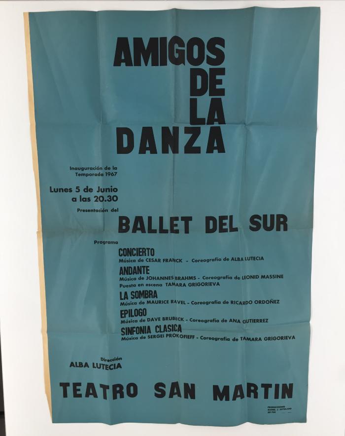 Afiche de Amigos de la Danza - Ballet del sur.