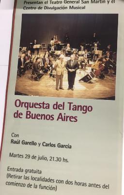 Afiche de Orquesta de tango de Buenos Aires.