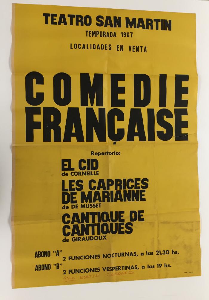 Afiche de Comédie Française.