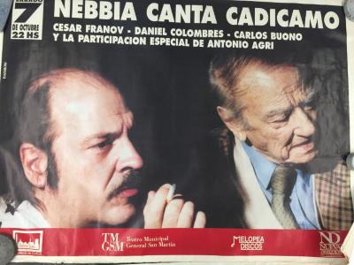 Afiche de Nebbia canta Cadícamo.